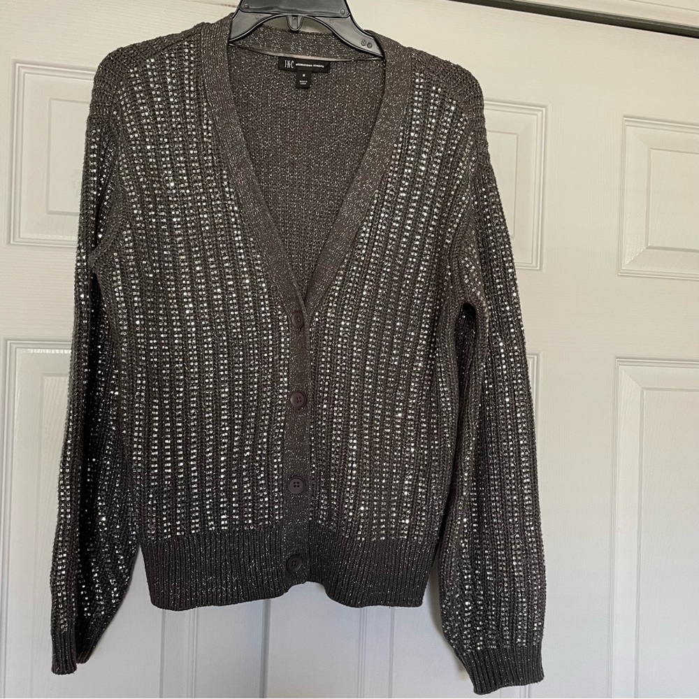 INC international concepts button down sweater M